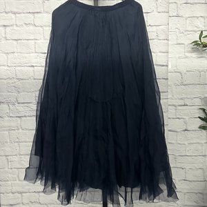 Louiza babouryan Chiffon Skirt - Navy Blue